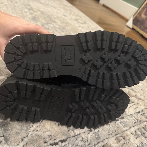 Marc Fisher LTD Platform Ankle Boots zip up black womens size 10 - Picture 11 of 11